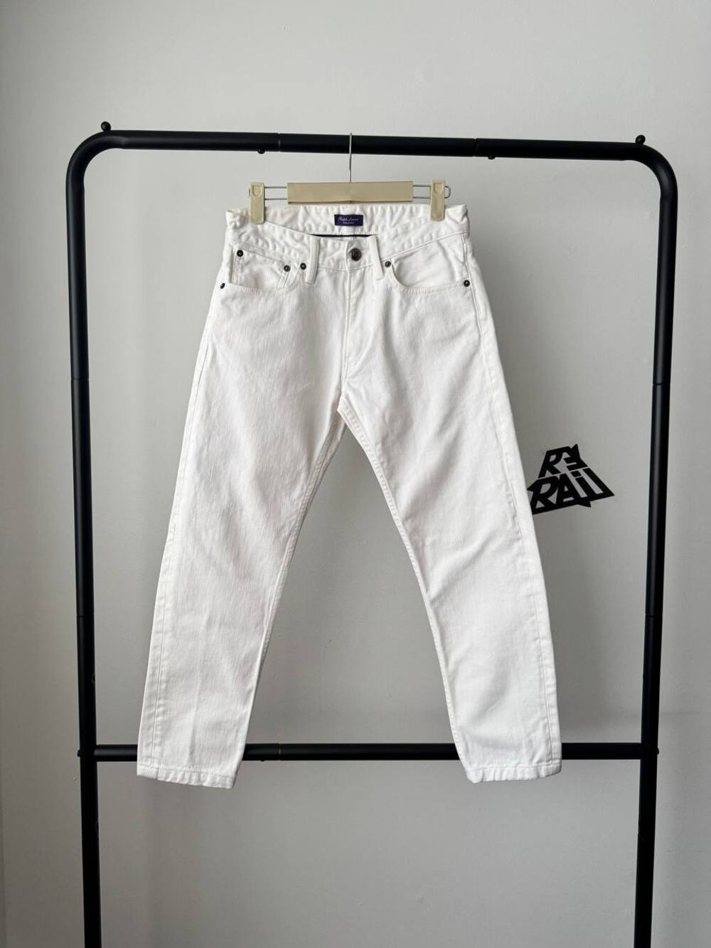Ralph Lauren Purple Label Heavy White Slim Denim Jeans